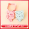 Serie de Verano Molde para Galletas Abanico Molde para Galletas de Dibujos Animados 3D Impresión de Simulación DIY Bebida Fría Helado