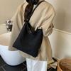 Bolsa de Lona Estilo Retrô Grande Capacidade Ombro Axila Transversal Elegante Tote Bolsa de Mão