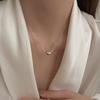 Collar Minimalista de Perlas para Mujer, Estilo Coreano, Diseño Único Ins de Nicho, Cadena para Clavícula de Commuter, Cadena para el Cuello Versátil y Elegante
