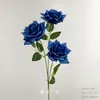 Flores Artificiais Azuis para Casamento Flores Falsas de Teto Decoração de Casamento Parede de Flores Arranjo de Flores de Chão para Casamento Materiais para Arranjo de Flores de Seda