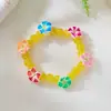 Pulseiras de Flor de Argila Macia com Contas Artesanais Europeias e Americanas Mais Vendidas, Pulseiras de Argila Macia com Contas em Fio Elástico para Atacado de Fabricantes
