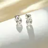 Nuevos Pendientes de Botón de Circonita con Cierres de Plata S925, Deslumbrantes y Elegantes, Pendientes Sencillos y Elegantes de Piedra Única, Venta al por Mayor