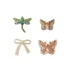 Nuevos accesorios de aleación DIY para fundas de teléfono móvil y tazas, accesorios de aleación de mariposa y libélula DIY con diamantes, al por mayor