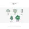 Acessórios de Arte de Unha de Jade Estilo Nacional Personalizados, Estilo Antigo Retrô Fivela de Segurança Estereoscópica Bambu Imitação Jade Verde Acessórios de Unha Vestíveis