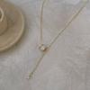 Cadena de Collar de Moda para Mujer, Diseño de Nicho de Lujo Ligero, Colgante Simple Versátil, Temperamento de Clavícula, Accesorio de Cintura Pequeña al Por Mayor