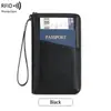 Nuevo Bolso para Pasaporte Antirrobo RFID Transfronterizo de Gran Capacidad, Portapasaportes Largo Multifuncional para Almacenamiento de Viaje, Bolso para Documentos