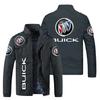 Nueva Chaqueta Cardigan Casual para Hombre de Exportación Europea y Americana 2024 Chaqueta Cortavientos para Ciclismo al Aire Libre con Estampado de Logo de Coche para Hombre