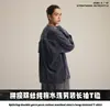Camiseta Lavada de Algodón Puro de Doble Hilo para Hombre, Estilo Cadena, Moda Otoño e Invierno, Marca Popular Clásica Americana, Camisa de Manga Larga Retro Desgastada para Hombre.