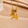 Original Ano do Cavalo Novo Estilo Chinês Retrô Exquisito Gotejamento de Óleo Vermelho Corrente de Pônei Luxo Leve High-End Colar Longo