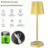 Lámpara de Mesa Sencilla, Lámpara de Mesa Decorativa Estilo E-commerce Transfronterizo, Lámpara de Mesa Recargable, Lámpara de Ambiente con Textura Metálica, Lámpara de Mesa Creativa