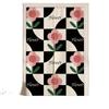 Cortina de Porta Floral Retrô Fresca Cortina Divisória Cortina Tela de Cozinha Cortina de Privacidade para Sala de Estar Banheiro em Casa Cortina de Porta Sem Furos