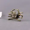 Latão Maciço Caranguejo Rei Caranguejo Sorte Geral Escritório em Casa Animal de Estimação de Chá Mesa de Chá Artesanato Retrô Ornamentos de Cobre