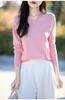 Camiseta Base de Punto de Algodón Puro con Cuello en V Anti-Pilling para Mujer, Nuevo Suéter Interior Suave y Acogedor, Top de Moda Versátil Holgado