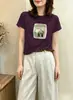 Camiseta de algodón acanalado de trece filas, fuente física, para mujer, directo de fábrica, top de manga corta ajustado, suministro exclusivo segunda tanda de verano