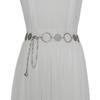 Corrente de Cintura de Metal Nova da Moda Tendência para Mulheres Anel de Corrente Decorativo de Flor Vintage Casual para Jeans