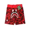 Marca Tendência Transfronteiriça Shorts Camuflados com Padrão Ba Shark Calças Casuais de Comprimento Médio Unissex Algodão Puro Calças de Praia que Brilham no Escuro Calças de Moletom em Estoque