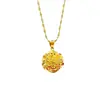 Colgante Popular de Flor de Peonía para Mujer, Chapado en Oro, Cadena para Clavícula Duradera y que No se Desvanece, Venta al por Mayor