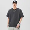 [Roupas Berlim] Nova Camiseta Masculina de Manga Curta Gola Redonda Casual Solta Masculina Controle de Preço 65