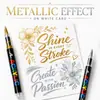 Marcador de Plástico Acrílico con Punta Suave de Líquido Directo Dorado y Plateado para Dibujo a Mano Infantil, Manualidades DIY, Graffiti y Arte Estudiantil Pintura de Alto Brillo