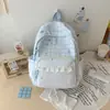 Mochila de Estudiante Estrella a Cuadros con Encaje Nueva Mochila de Estudiante de Gran Capacidad Mochila Versátil para Viajes Mochila de Alto Valor