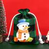 Novo Natal xadrez saco de algodão janela cordão espartilho saco de doces de Natal Natal xadrez de algodão espartilho bolso