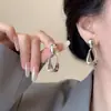 Presilhas de Orelha Estilo Coreano Sem Furo, Brincos com Design Estiloso para Mulheres, Presilhas de Osso da Orelha com Borboleta e Pérola de Franja Longa, Alto Padrão