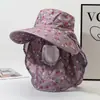Chapéu Cachecol de Verão Feminino com Aba Larga, Estilo Popular para Trabalhar nos Campos, Chapéu de Proteção Solar, Chapéu de Sol para Praia ao Ar Livre, Chapéu para Colheita de Chá
