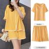 Conjunto de Pijama de Verano 2024 Nuevo de Manga Corta y Pantalones Cortos para Mujer con Solapa, Ropa de Casa Sencilla para Mujer