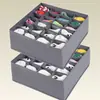 Caja de Almacenamiento de Ropa Interior Amazon Transfronteriza Hogareña Tela No Tejida Juego de Cuatro Piezas Bolsa de Almacenamiento Organizador de Sujetadores Calcetines Ropa Interior