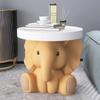 Mesa de centro de elefante Decoración de mesita de noche Regalo de inauguración Bandeja Adornos de suelo para sala de estar Accesorios para el hogar Junto al mueble de TV al lado del sofá