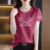 E-commerce transfronteiriço estoque de liquidação marca grande etiqueta cortada roupa de maternidade camiseta de manga curta feminina verão plus size solta estilo coreano casual base