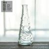 Vaso pequeno de vidro em relevo retrô francês transparente de pequeno calibre ins para planta verde hidropônica flor decoração de mesa para casa