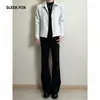 Otoño 2026 Streetwear Pantalones de Traje Sencillos Caídos para Hombre Estilo Retro Americano Color Sólido Sin Planchar Tacto de Alta Gama Micro Acampanados Pantalones Largos