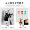 Gancho Multifuncional para Enchufe sin Taladro con Adhesivo Fuerte, Organizador de Cables, Dispositivo de Almacenamiento y Fijación para Tomas de Corriente