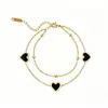 Pulsera popular de titanio y acero estilo ins, moderna, versátil, corazón, mariposa, estrella, geométrica, de acero inoxidable, joyería para la mano