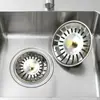 Filtro para fregadero de cocina, tapa tapón de agua de acero inoxidable, sello vintage para desagüe de fregadero, tapón de malla filtrante para desagüe de piso