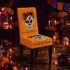 Funda para silla de comedor edición limitada Día de Muertos 2026, nueva funda completa decoración de ambiente de calavera con sombrero mexicano funda de silla a prueba de polvo