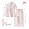 Pijama para niñas, estilos de primavera y otoño, algodón nube, manga larga, corte holgado, nueva colección de otoño, ropa de estar popular para niñas mayores