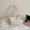 Bolsa de axila de gran capacidad para mujer, bolso tote con patrón tejido nuevo para el verano 2026, bolso cesta simple de un solo hombro