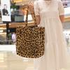 Outono e Inverno Leopard Print coreano ombro lona Bag saco de compras Mulher impresso saco de ombro Estudante Canvas Bag Tote Bag Popular