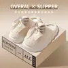 Yc-298 Pantuflas de Algodón 2025 Invierno Nuevas Pantuflas de Algodón Lazo Dulce Forradas de Felpa Cálidas Suela Gruesa Zapatos para el Hogar y Exteriores