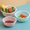 Cesta para Lavar Verduras de Cocina al por Mayor, Juego de Recipientes de Plástico con Drenaje, Recipiente para Lavar Frutas, Cesta de Almacenamiento para Fregadero, Vajilla, Cesta para Lavar Verduras.