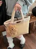 Moda Otoño Nuevo 2025 Coreano Nicho Bolso de Hombro de Gamuza Bolsa Cesta de Verduras Bolso Cubo de Terciopelo Peludo