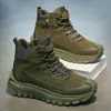 Zapatos de senderismo altos para hombre de otoño para exteriores, botas de trabajo antideslizantes de suela gruesa, botas Martin, zapatos todoterreno, zapatillas de trekking para hombre