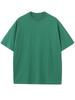 Camiseta Cultural de Ombro Caído 270g Manga Curta Cor Sólida Algodão Puro Gola Redonda Camiseta com Logo Personalizado DIY Caimento Solto para Homens
