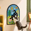 Placa de Arranhar Sisal para Gatos com Estampa Dopamina Infantil para Casa, Tapete de Arranhar Gato Montado na Parede para Proteger Paredes e Sofás de Arranhões
