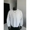 Cleanfit sastrería 3D sudadera americana hombre primavera nuevo diseño deconstruido sentido suelto cuello redondo top chaqueta