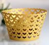 Exportación transfronteriza Amazon horneado decoración navideña borde hueco pastel vaso de papel rojo brillante amor papel soporte encaje