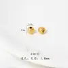 Color Fuerte Mate Retención de Color Oro Arena DIY Amarillo Cuenta de la Fortuna, Cuenta de Transferencia con el Carácter para Bendición, Cuenta Espaciadora para Pulsera y Collar para Mujeres