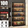 Vitrine para Miniaturas com Fechadura e Luz, Vitrine Transparente de Acrílico à Prova de Poeira para Modelos de Brinquedos e Rack de Ornamentos para Casa